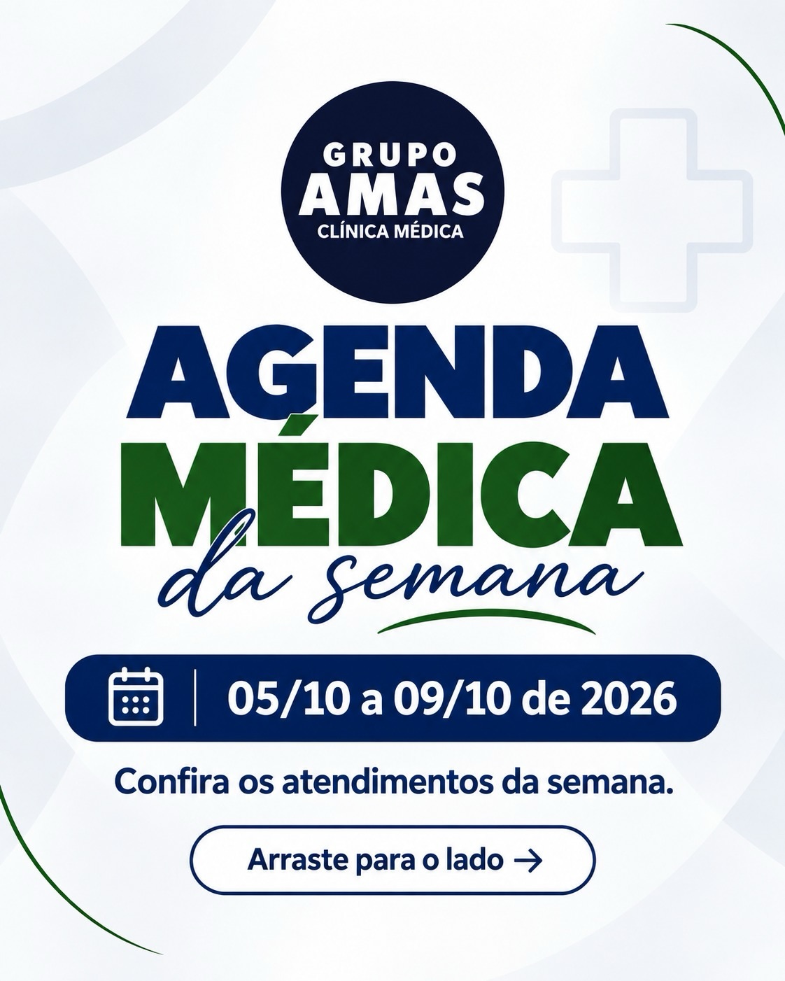 Agenda Médica da semana: 05 a 09 de outubro